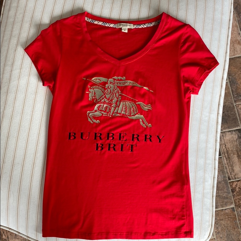 Burberry Brit Red Graphic T-Shirt